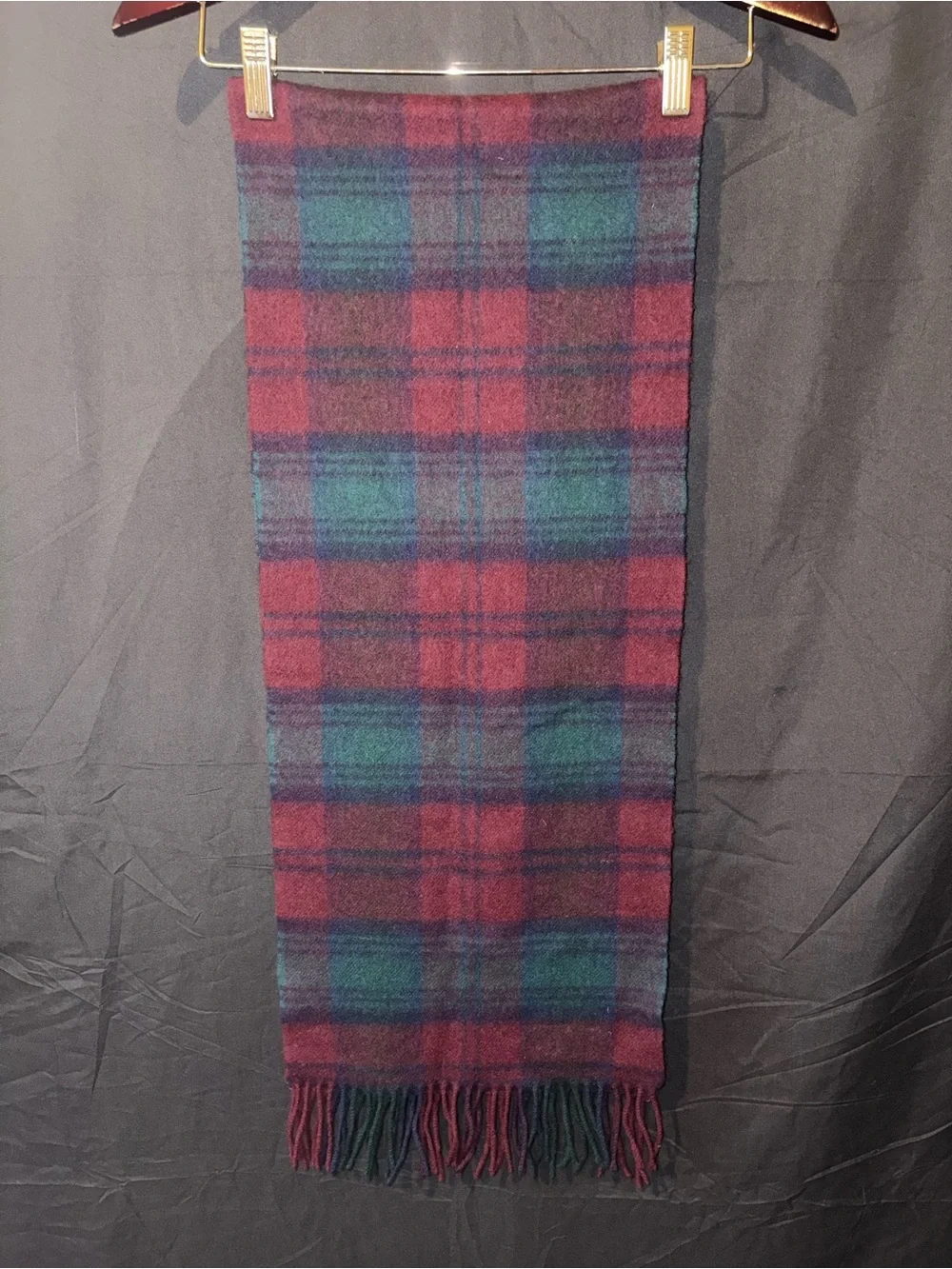 Lindsay Modern Tartan Plaid Fringed Scarf